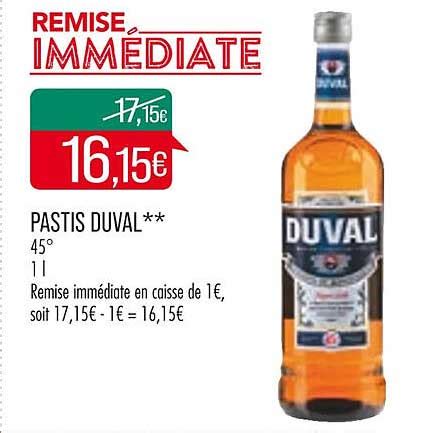 Promo Pastis Duval Chez Match Icatalogue Fr