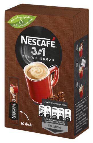 Nescafe In Coffee Brown Sugar Instant Coffee Sticks On The Go Free