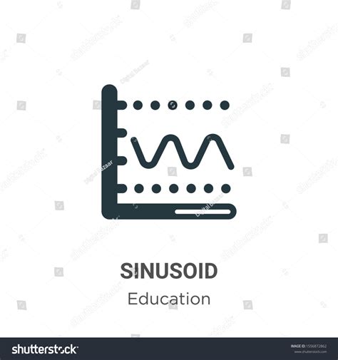 Sinusoid Vector Icon On White Background Stock Vector Royalty Free