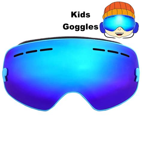 Kids Professional Ski Goggles Double Lens Anti fog UV 400 Ski Glasses ...