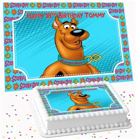 Scooby Doo Birthday Party Personalised Icing Edible Costco Cake Topper