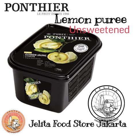 Jual Ponthier Lemon Puree Unsweetened 1kg Frozen Buah Beku Shopee