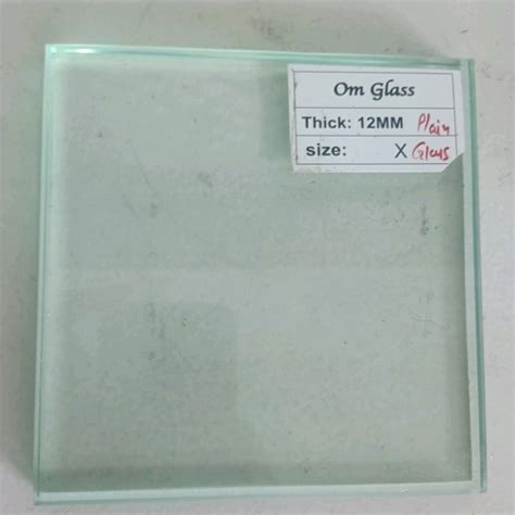 Glossy 12mm Plain Toughened Glass For Window And Door 6 Inch Height