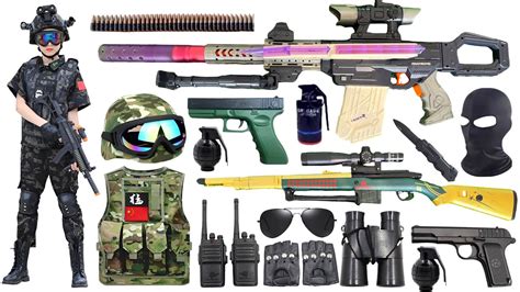 Unpacked Special Police Combat Weapon Toy Set 98K Sniper Rifle M416