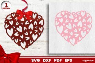 Valentines Day Heart Gift Tags Graphic By Svgocean Creative Fabrica