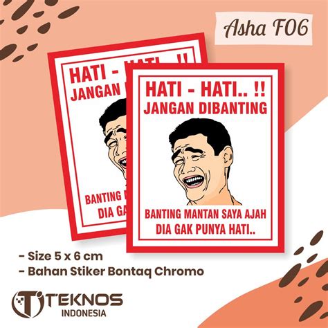 Jual STIKER FRAGILE STICKER FRAGILE LUCU MURAH JANGAN DIBANTING