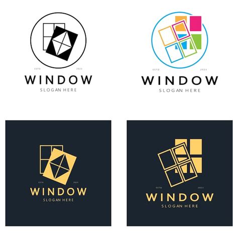 Premium Vector Simple Window Logo Design For Interior Construction