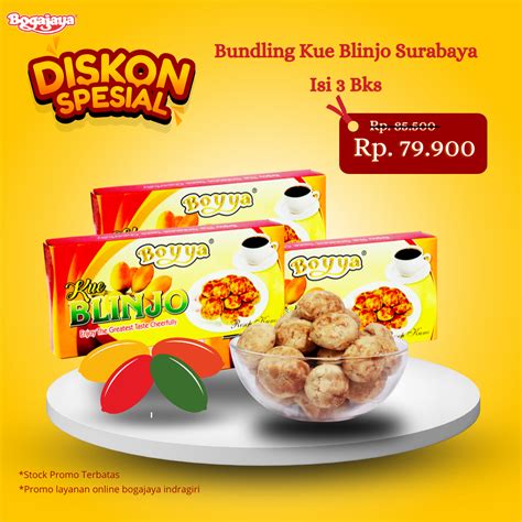 Jual Paket Oleh Oleh Surabaya Bundling Kue Melinjo Boyya Isi Bks