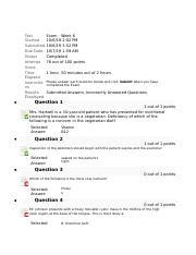 Nur Wk Midterm Ques Docx Test Started Submitted Due Date