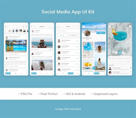 Premium Psd Social Media App Ui Kit