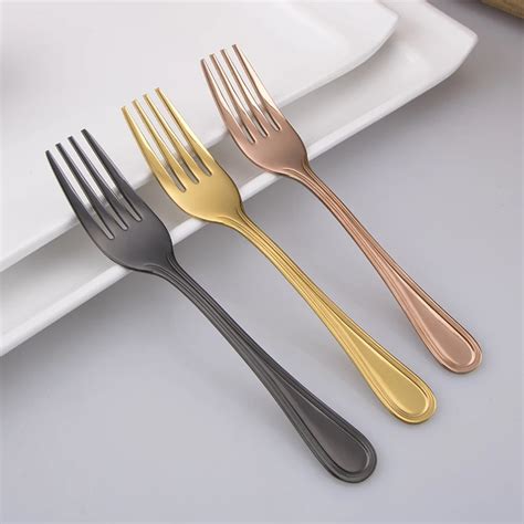 Pcs Set Stainless Steel Tea Fork Tableware Set Metal Food Fruit Cake