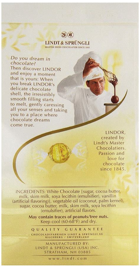 Lindt Lindor Trufa De Chocolate Blanco Onzas