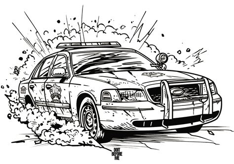 Download Free Printable Modern Police Car Coloring Pages 2024