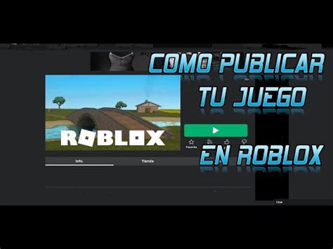 Como Publicar Tu Juego En Roblox Y Probarlo YouTube