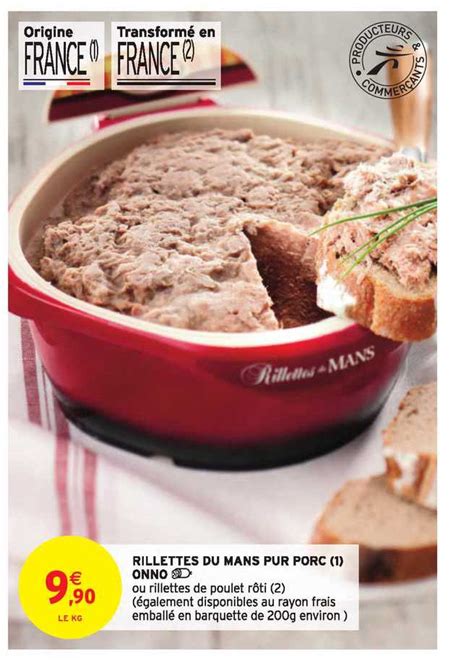 Promo Rillettes Du Mans Pur Porc Onno Chez Intermarche Hyper