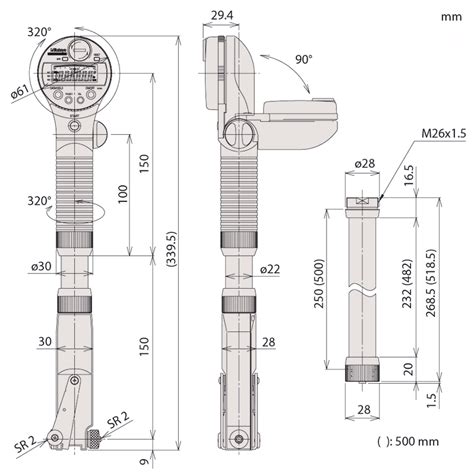 Mitutoyo 511 521 Absolute Digimatic Bore Gauge 45 100mm 1 8 4 Dml