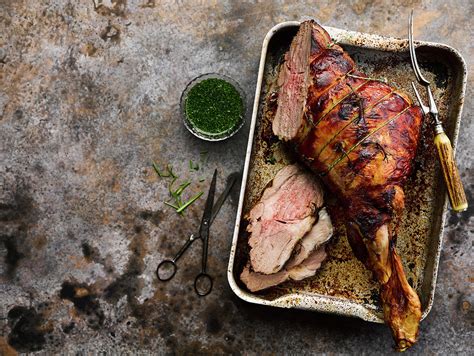 Roast Leg Of Herdwick Lamb With Mint Sauce Photograph by Huw Jones - Fine Art America