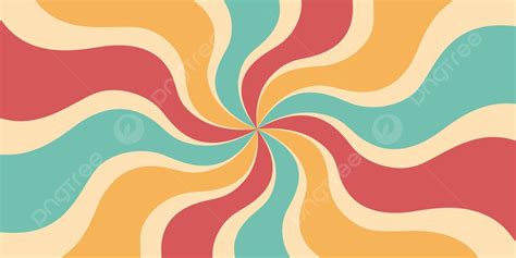 Groovy 70s 60s Background With Twisted Sunburstvector Illustration Vector Stripe Twirl Shape