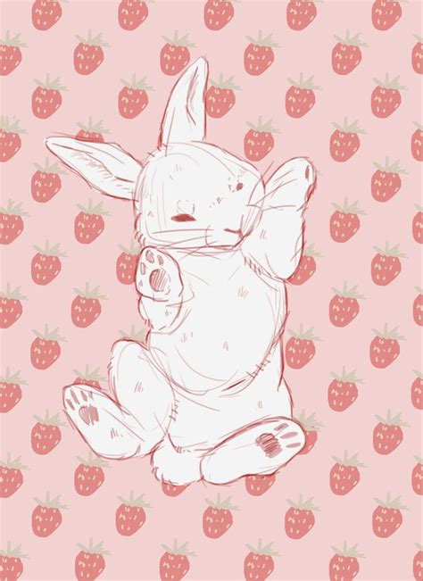 Strawberry rabbit by MayClair | Redbubble | Bunny wallpaper, Bunny art ...