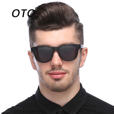 Oto New Brand Classic Men Sunglasses Polarized Black Square Male Travel