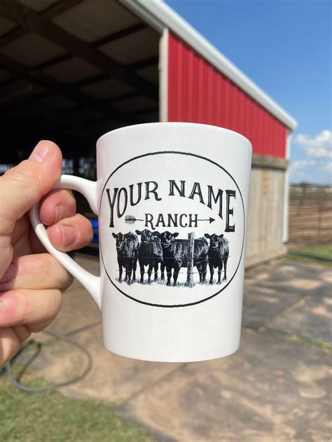 Custom Farm Coffee Mugs Ranch Coffee Mug Cattle Brand Etsy