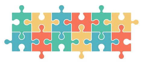 Premium Vector A Colorful Puzzle With The Word Puzzle On It