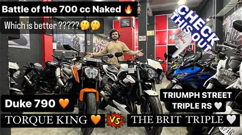 Duke Vs Triumph Street Triple Rs Thebikeshopracing Battle Of