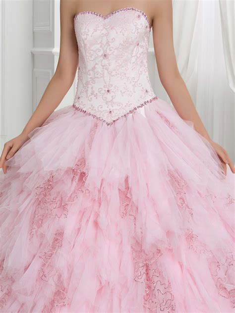 Ericdress Beading Sequins Tiered Ball Gown Quinceanera Dress With