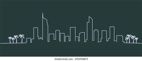 Gold Coast Skyline Silhouette Stock Photos And Pictures Images