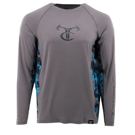 TrueTimber Fishing Ripwater Long Sleeve Performance Shirt Decemer Sky