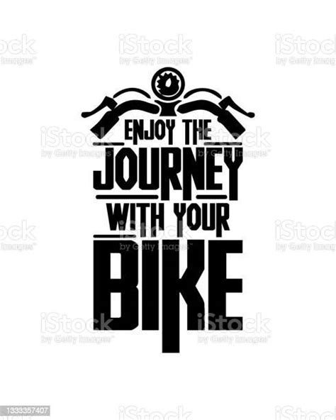 Enjoy The Journey With Your Bike Hand Drawn Typography Poster Design