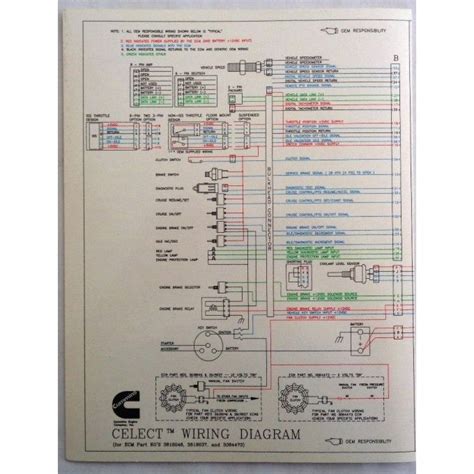 New Cummins L M N Celect Engines Electrical Diagram Laminated