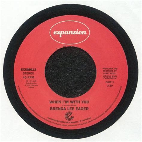 Brenda Lee Eager When Im With You Honest Jons Records