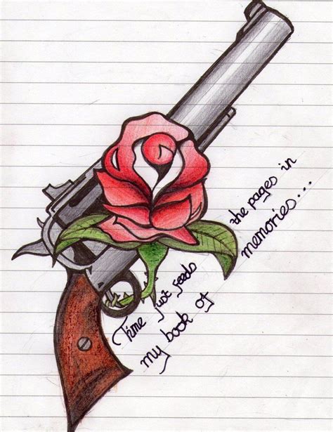 Guns N' Roses potential tattoo design... by iftheworld on DeviantArt | Roses drawing, Flower ...