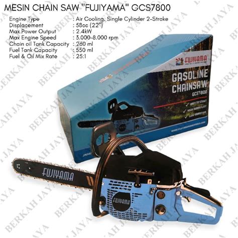 Jual Mesin Chain Saw Fujiyama 22 GC7800 Mesin Gergaji Potong Kayu