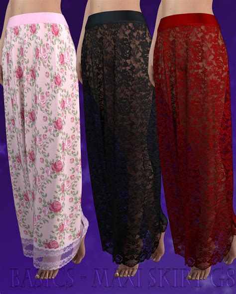 Dforce Basics Maxi Skirt G D Figure Assets Kaleya