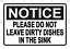 5in X 3 5in Do Not Leave Dirty Dishes In Sink Magnet Magnetic Sign