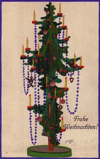 Wiener Werkstätte postcard Christmas card images Print christmas