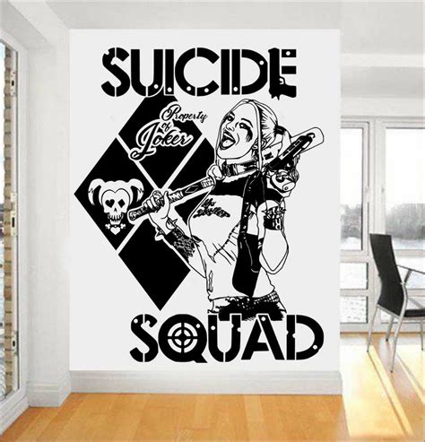 Task Force X Wall Stickers Quotes Suicide Squad Harley Quinn Vinyl Art