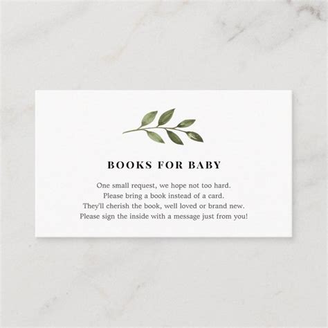 Books For Baby Insert Card Zazzle Baby Shower Insert Shower