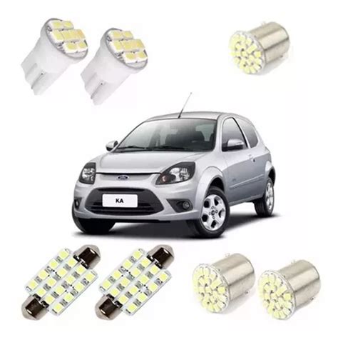 Kit Lampadas Led Ford Ka Meia Luz Teto Placa R Parcelamento Sem Juros