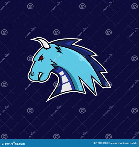 Blue Dragon Mascot or E-sports Logo Stock Illustration - Illustration of funny, branding: 128723800