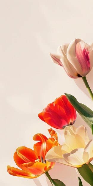 Premium Photo Macro View Of Tulip Flowers Isolated On White Background