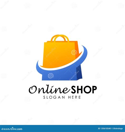 Online Shop Logo Design Vector Icon Shopping Logo Design Stock Vector