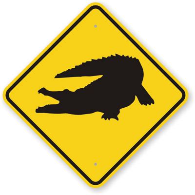 Alligator Warning Signs | Beware of Alligator Signs