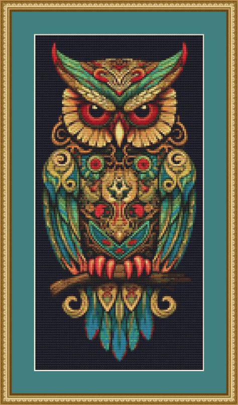 Elegant Owl Cross Stitch Pattern By Avalon Cross Stitch