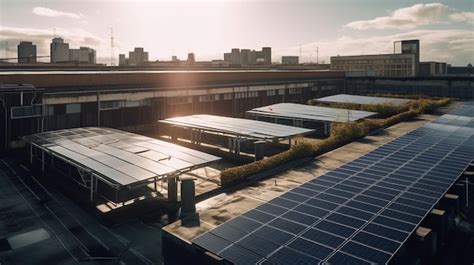 Premium Ai Image Solar Panels Installed On The Roof Of A Building