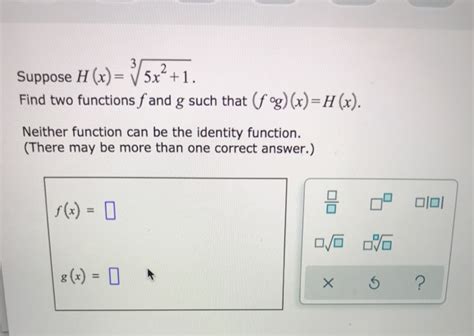 Solved Suppose H X Vs 1 Find Two Functions F And G