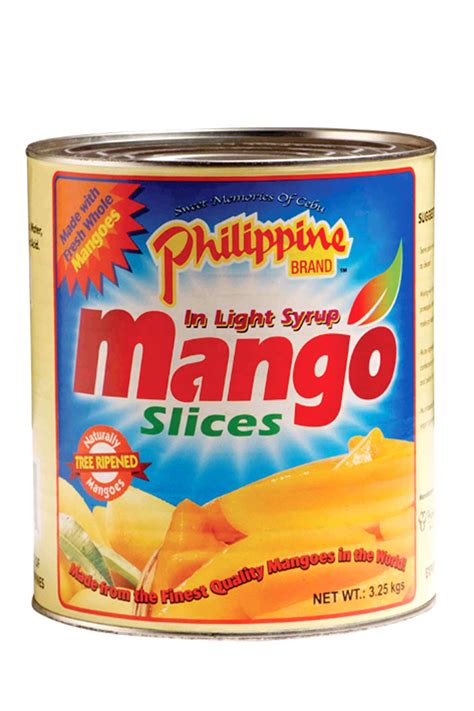 Philippine Brand Mango Slices In Light Syrup 3 25kg