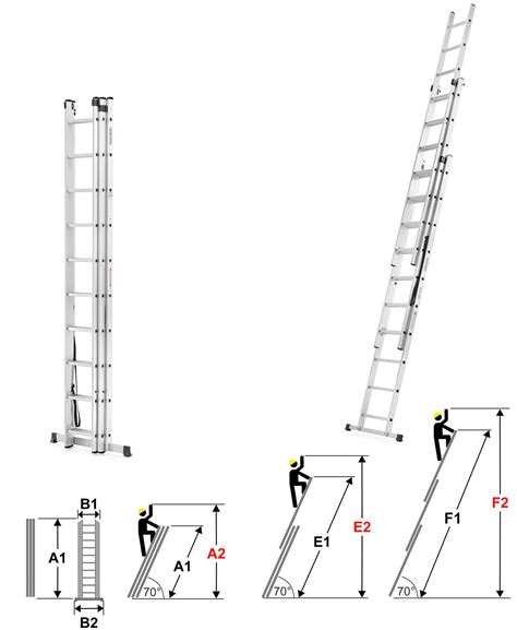 Drabina Aluminiowa 3x10 HIGHER Na Schody 7 55 M 150 Kg HAK I TORBA